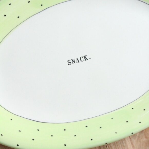 Set of 2 Rae Dunn Pastel Oval Appetizer Plates - Picture 3 of 3